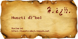 Huszti Ábel névjegykártya