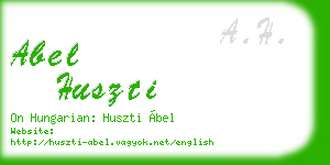 abel huszti business card